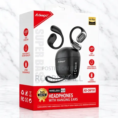 Wireless Open-Air (Hanging Ear) Headphones ~ Aldeepo AD-OW191