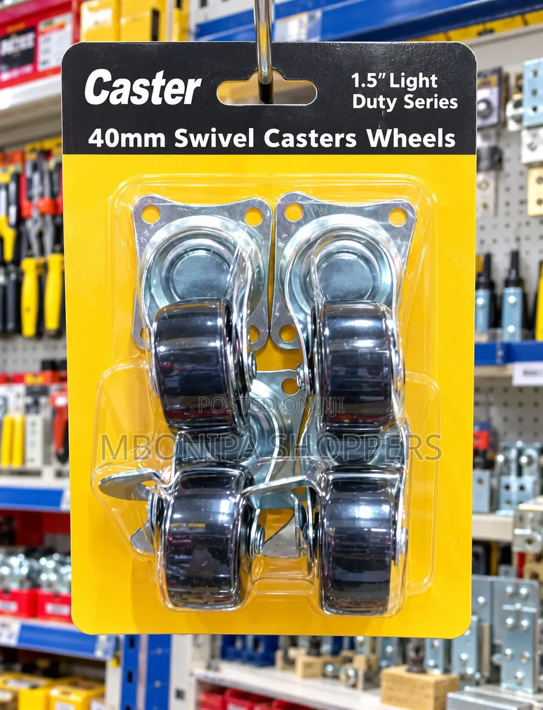 40mm Swivel Caster Wheels – 4-Piece Light Duty Set