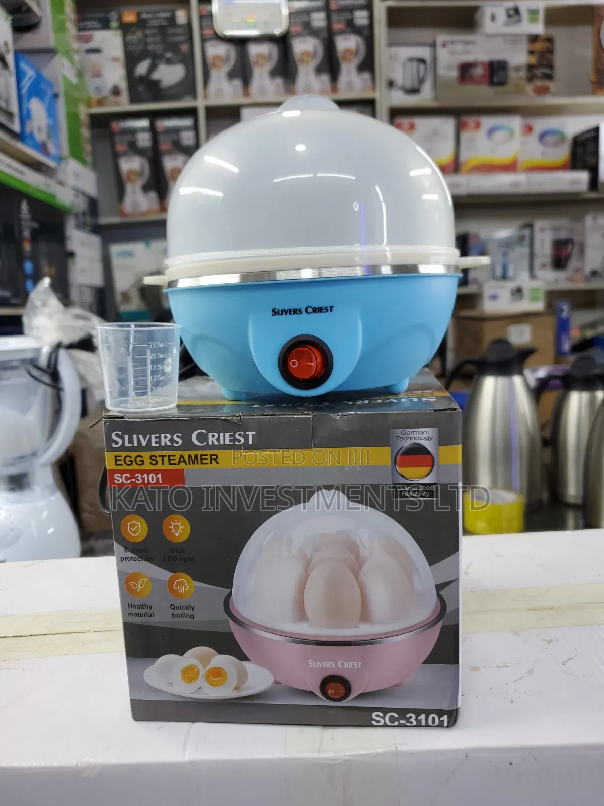 Slivers Criest Egg Steamer (SC-3101) Designed for Boiling Eggs Quickly