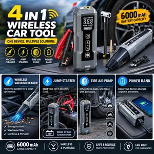 Vacuum Cleaner, Tire Pump Jump Starter and Power Bank All in One