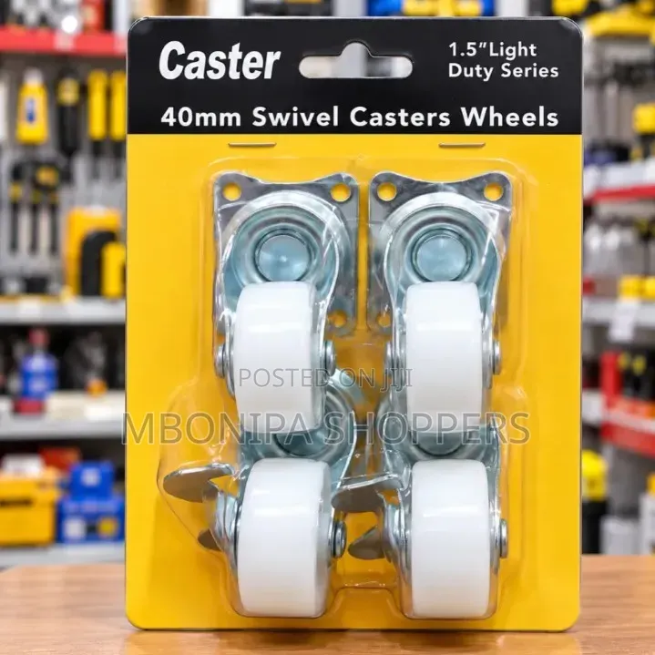 40mm Swivel Caster Wheels – 1.5" Light Duty Set of 4