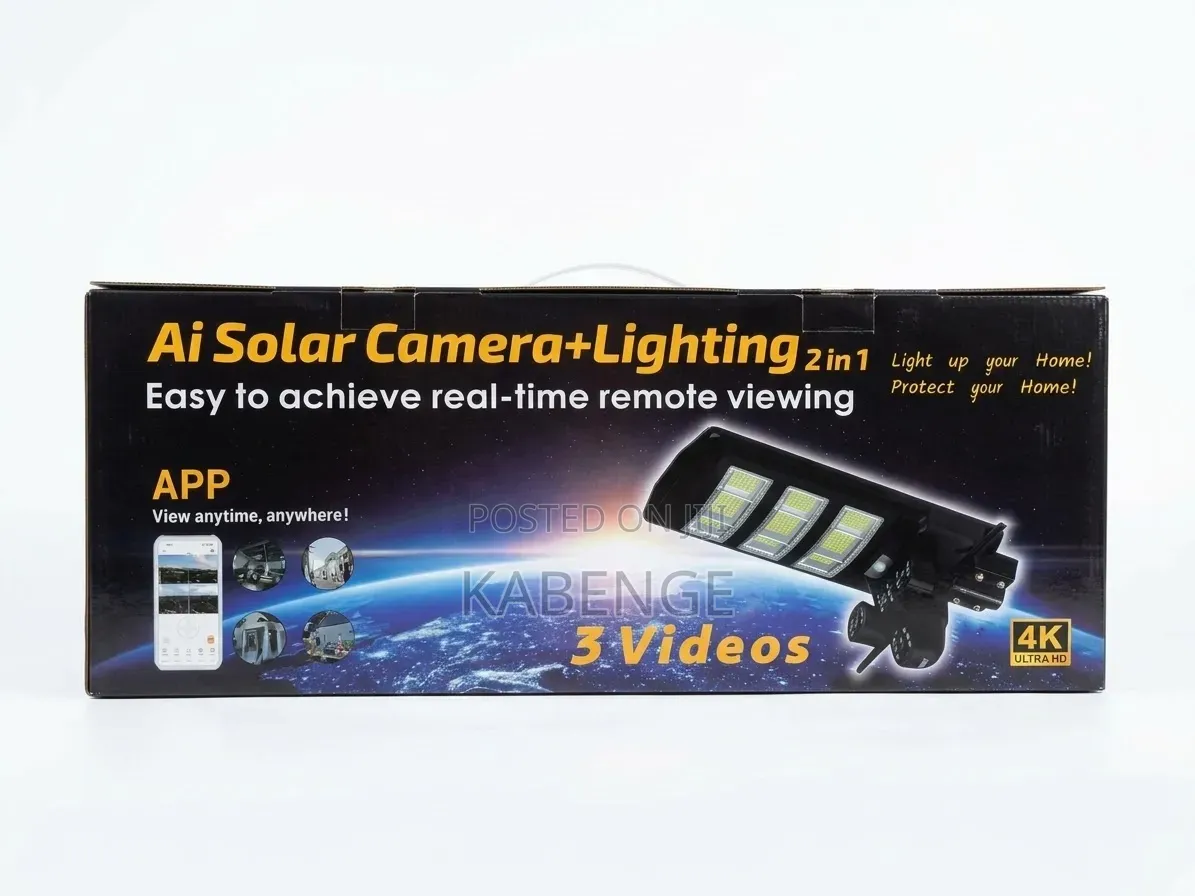 AI Solar Camera + Lighting 2-in-1 4K Ultra HD Outdoor Security