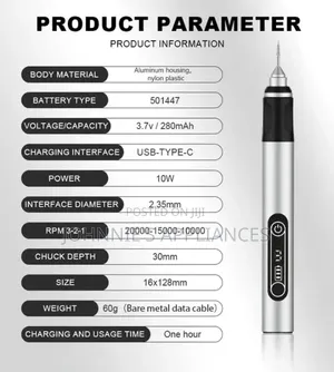 Cordless Electric Engraving Pen – Mini Rotary Tool With Multi-Bit Set