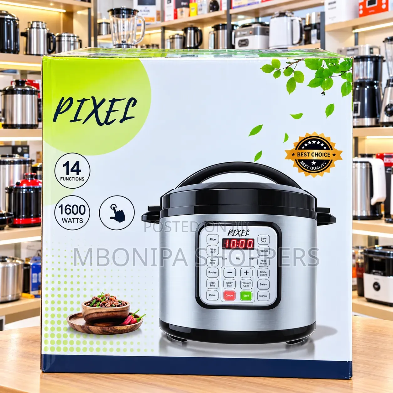PIXEL 14-Function 1600W Electric Multi-Cooker