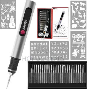 30-in-1 Portable Rechargeable Engraving Pen With 30 Bits