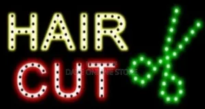 Hair Cut" Led Business Sign