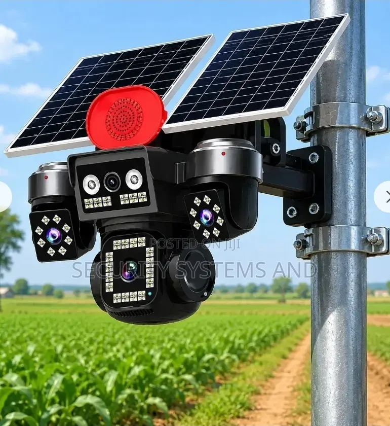 3 Lens AOV Solar Camera -4g Simcard, Night Vision -Hi Easy App