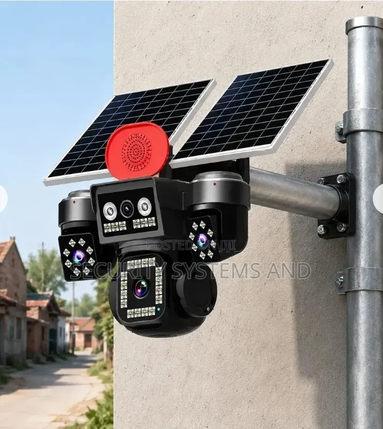 3 Lens AOV Solar Camera -4g Simcard, Night Vision -Hi Easy App