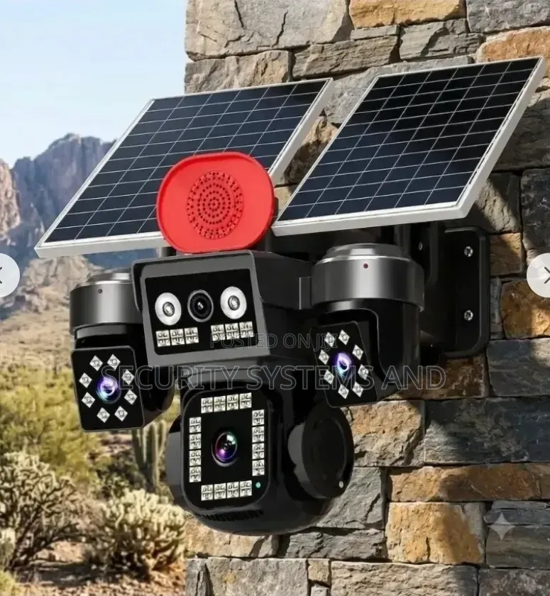 4 Lens Solar Smart Camera -AOV With Night Vision, Motion Sensor