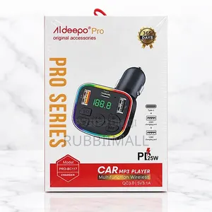 Aldeepo Pro Series Car MP3 Player and Fast Charger (Model PRO-BC117)