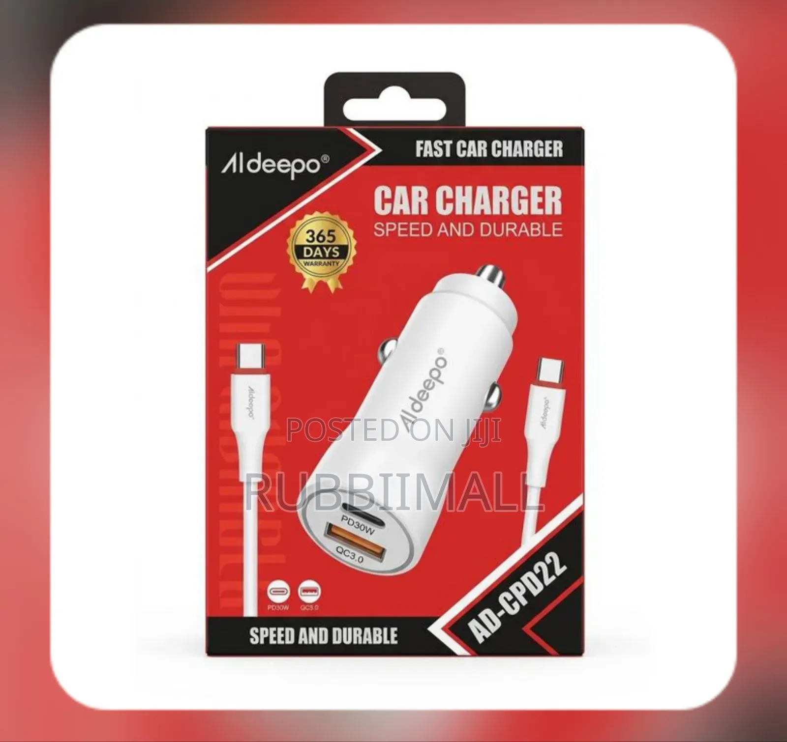 Fast Car Charger ~ Alideepo AD-CPD22