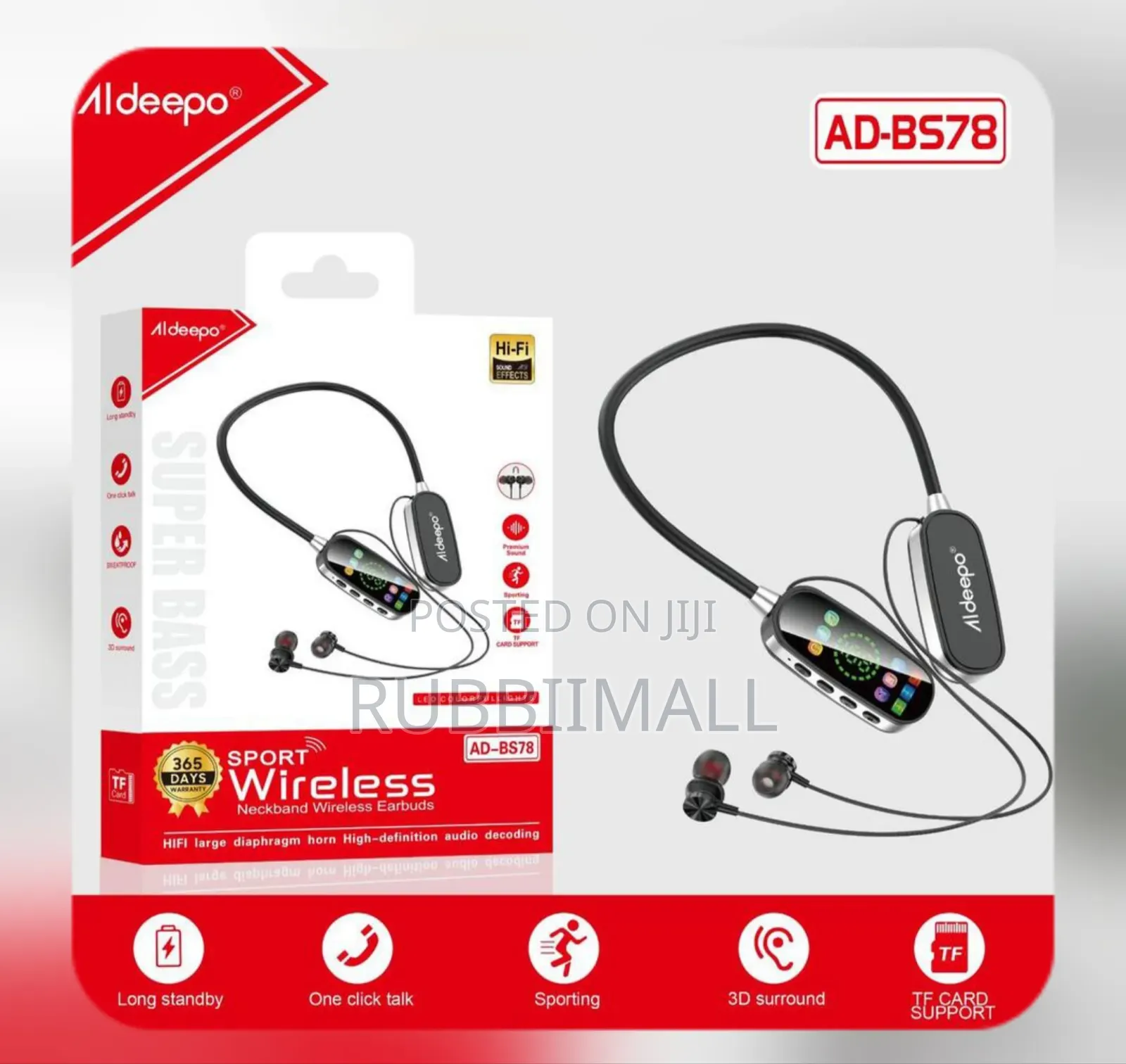 Sport Wireless Neckband Earphones ~ Aldeepo AD-BS78