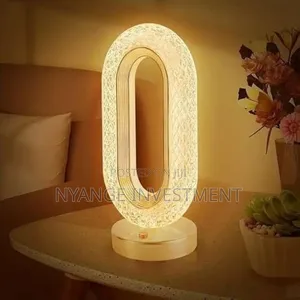 Crystal Table Lamp, USB-rechargeable LED Table Lamp With Touch Control