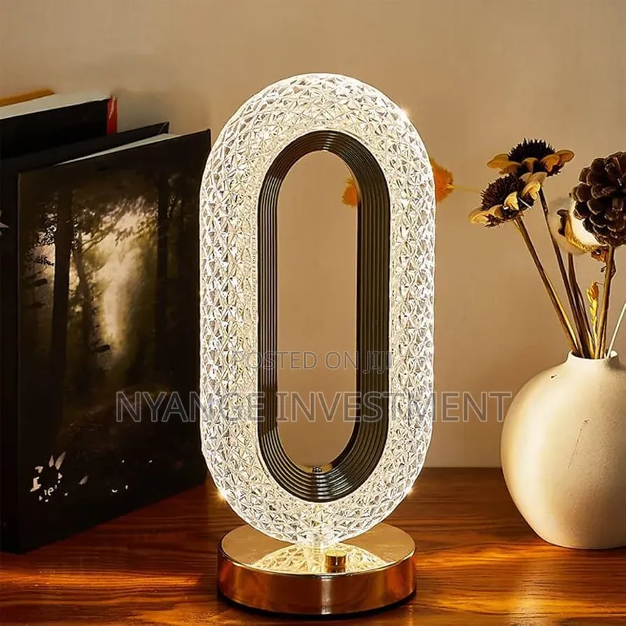 Crystal Table Lamp, USB-rechargeable LED Table Lamp With Touch Control