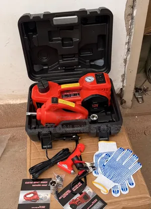 5-Ton 12V DC Electric Hydraulic Car Jack & Impact Wrench Kit