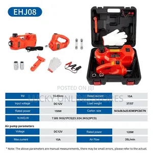 5-Ton 12V DC Electric Hydraulic Car Jack & Impact Wrench Kit
