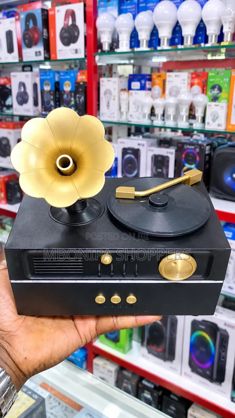Gramophone Aroma Diffuser With Bluetooth Speaker & Remote Control
