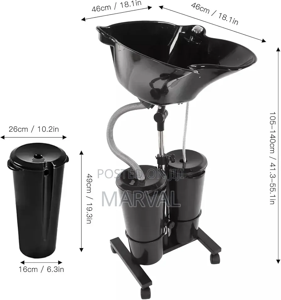 Adjustable Portable Shampoo Bowl With Electric Pump
