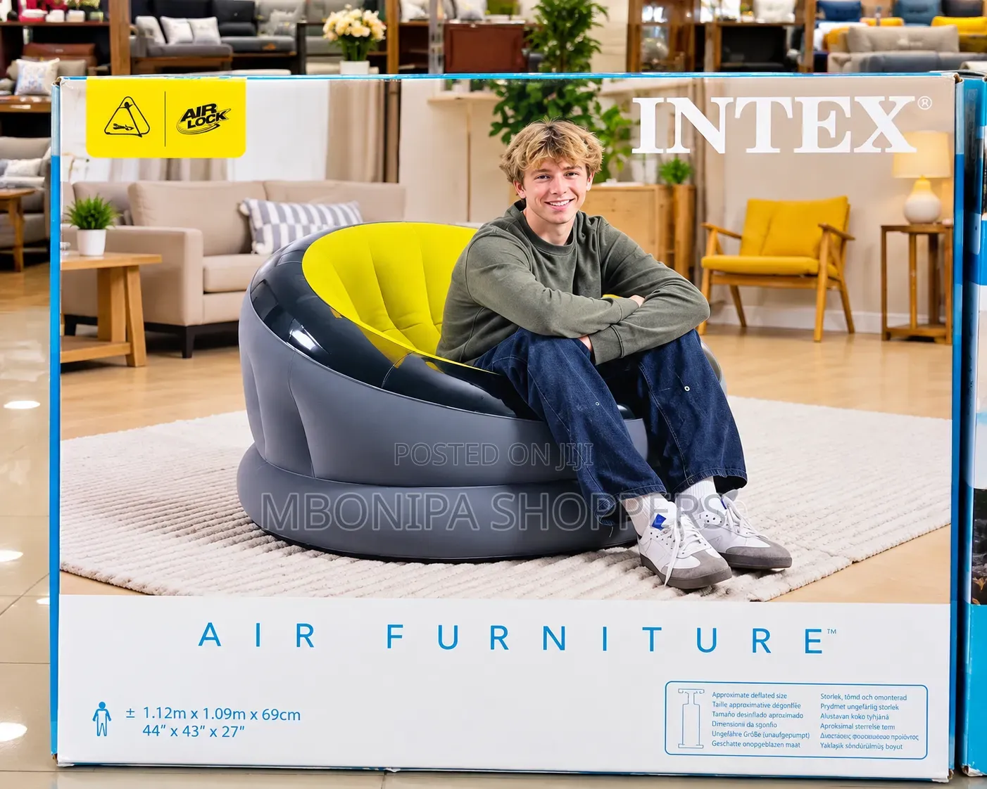 Intex Inflatable Air Furniture Chair Comfortable Portable Lounge Seat