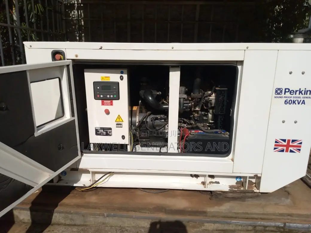 Perkins Uk Generator Almost New 60kva 3 Phase Silent Diesel 25 Rundays