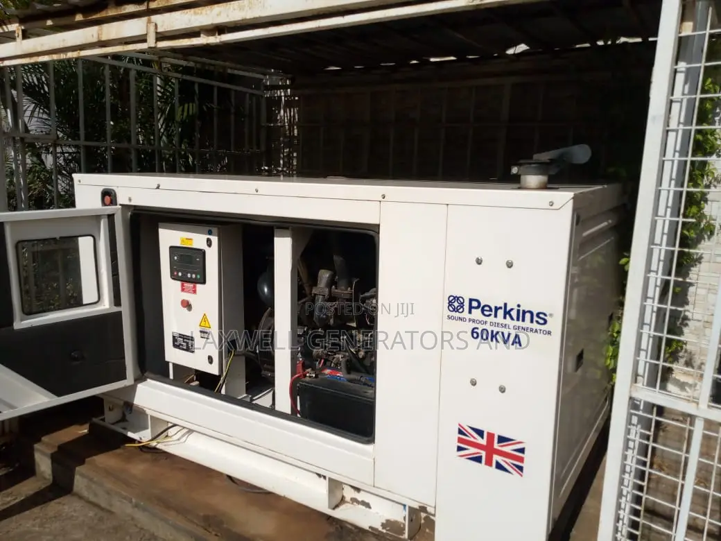 Perkins Uk Generator Almost New 60kva 3 Phase Silent Diesel 25 Rundays