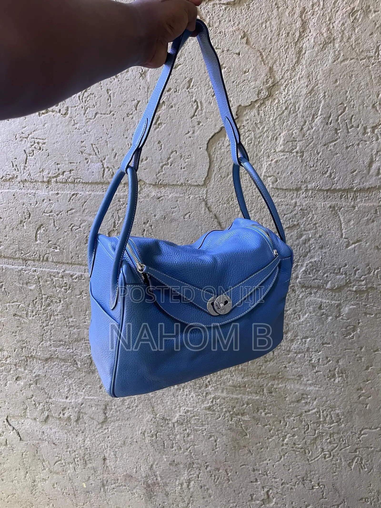 Brand New High-Quality Blue Leather Handbag