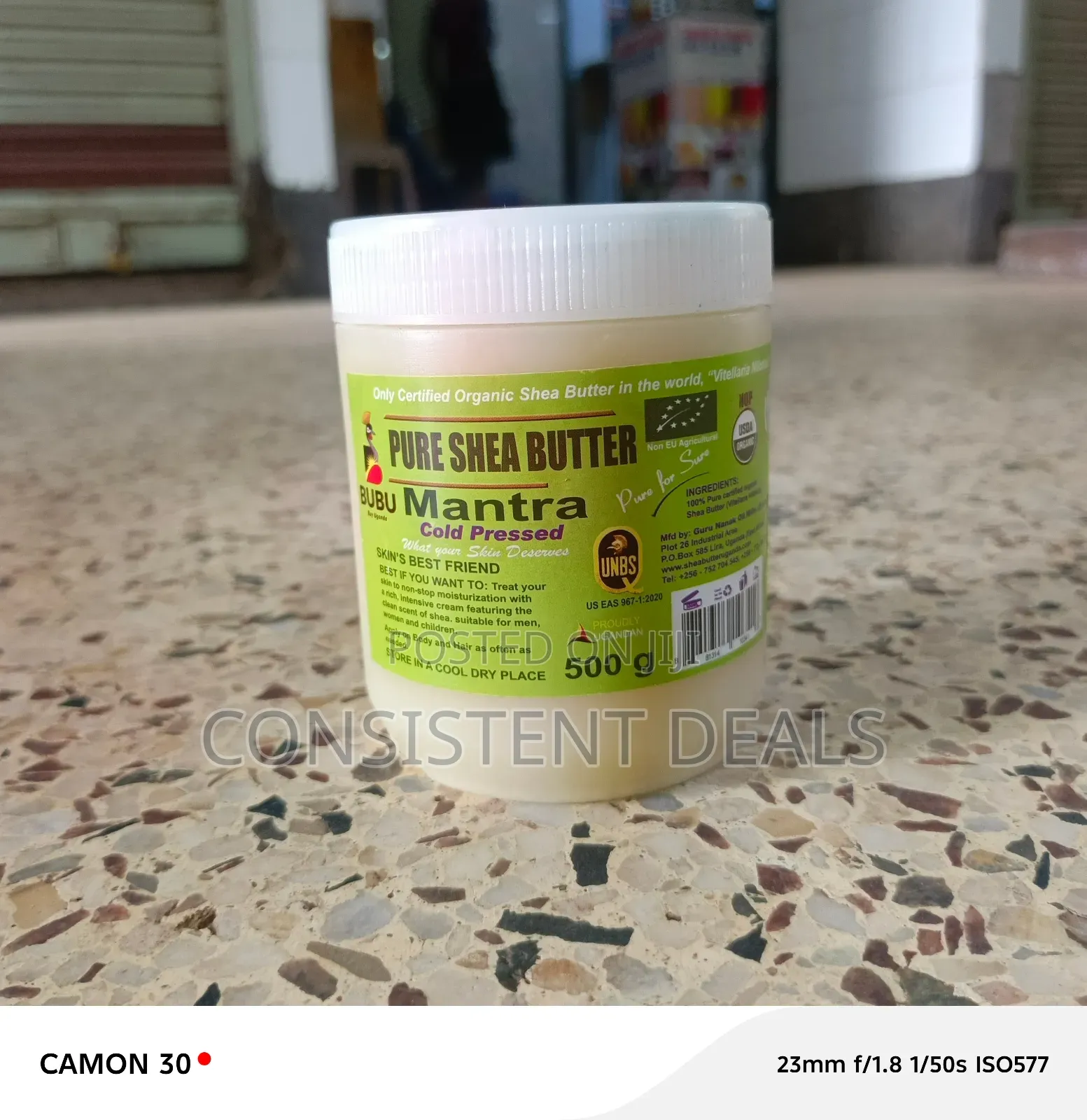 500g Jar of Mantra Pure Shea Butter