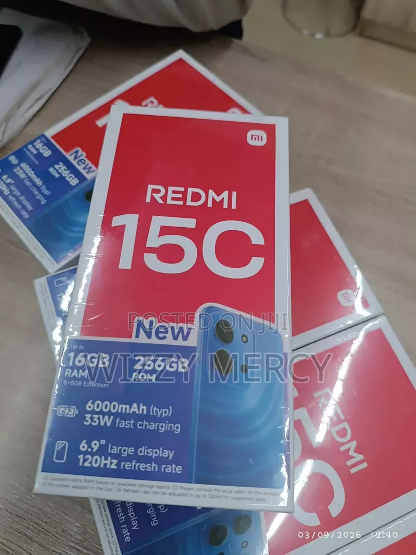 New Xiaomi Redmi 15C 4G 256 GB Black