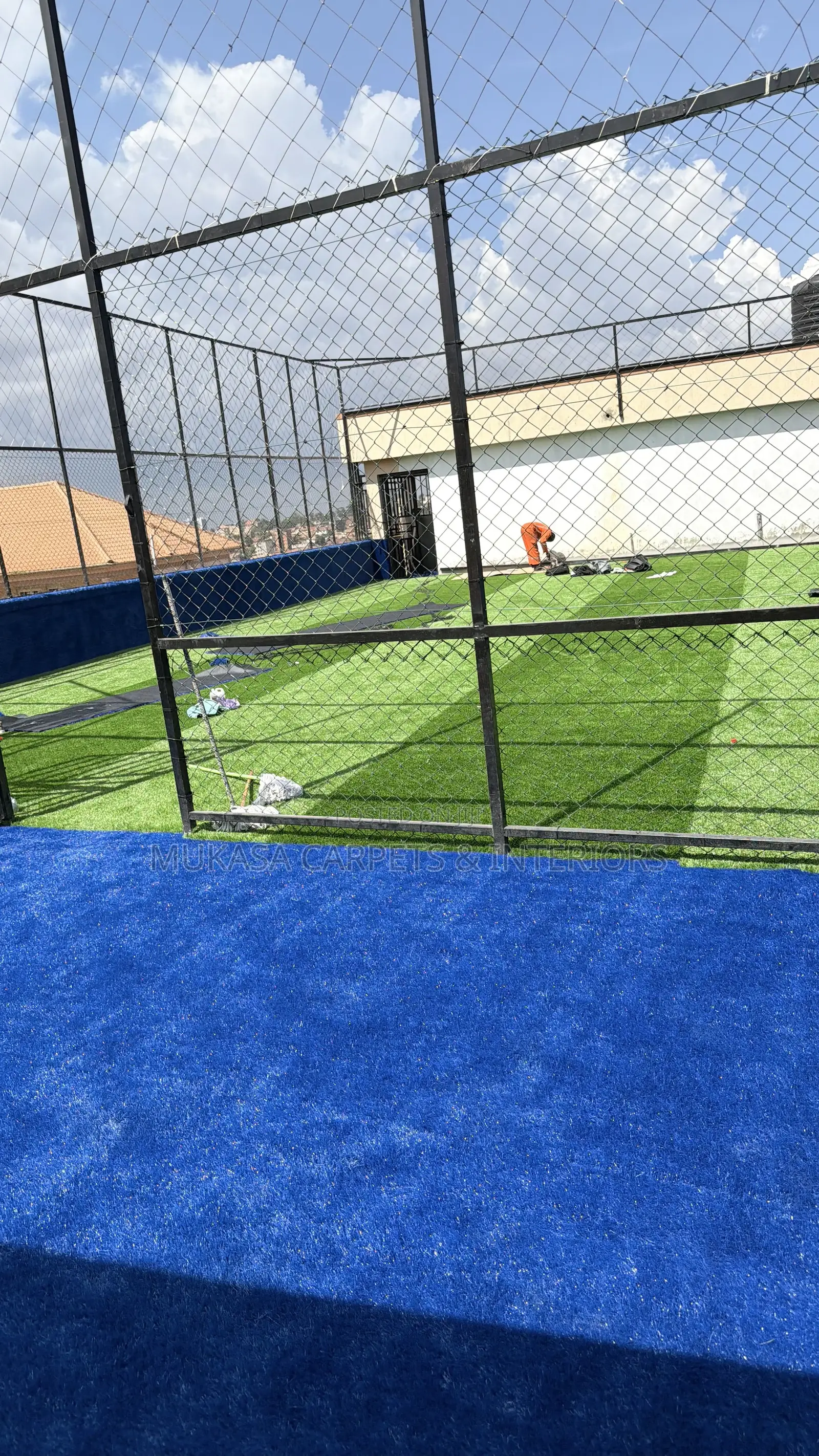 Artificial Football Turf Grass Carpet for Schools in Uganda