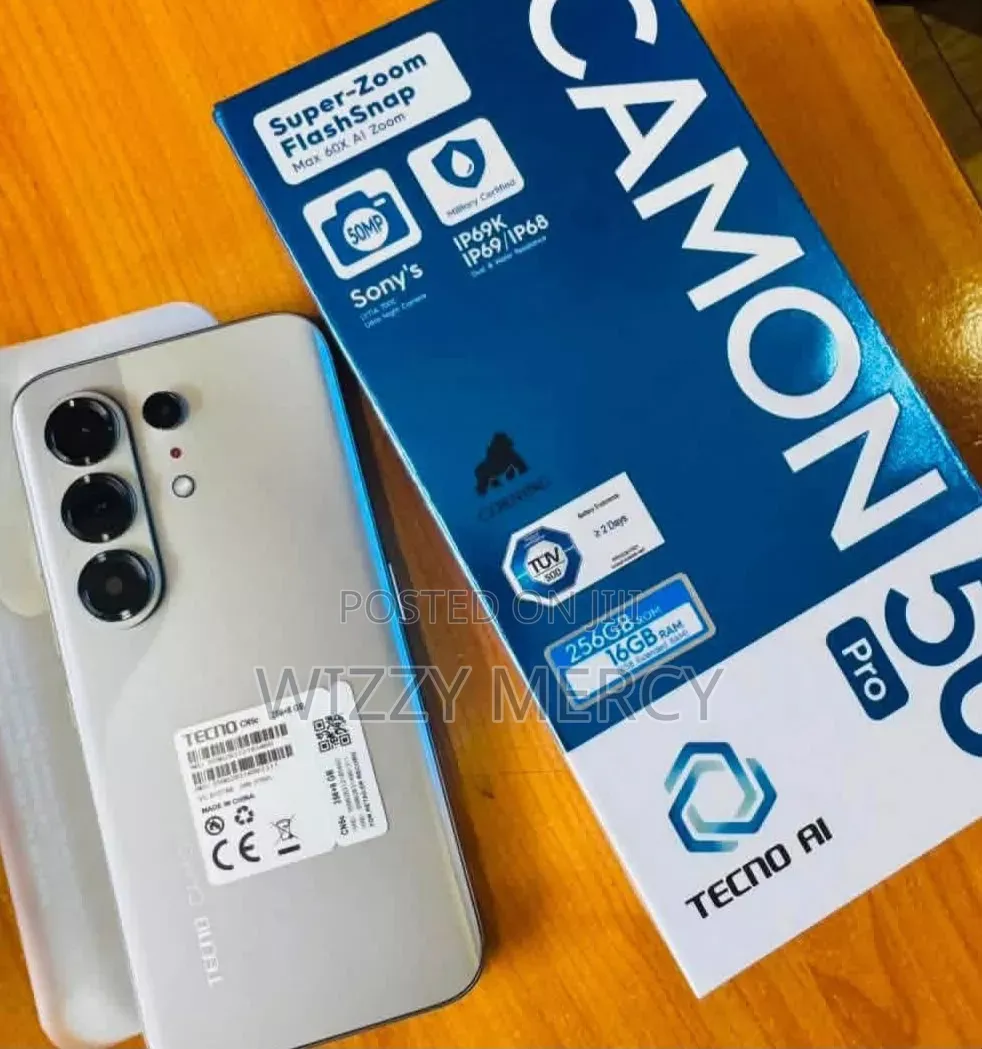 New Tecno Camon 50 Pro 256 GB Silver