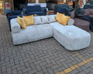 L Shaped Sofa Readily Available Velvet Fabrics