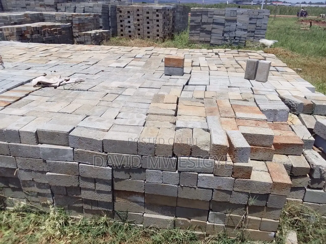 80mm Rectangular Concrete Pavers Stock in Jinja Construction Roads
