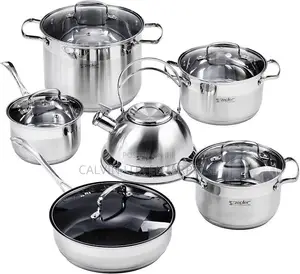 6 PCS Stainless Steel Cookware Set With Kettle