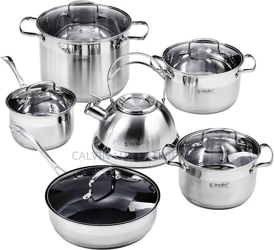 6 PCS Stainless Steel Cookware Set With Kettle
