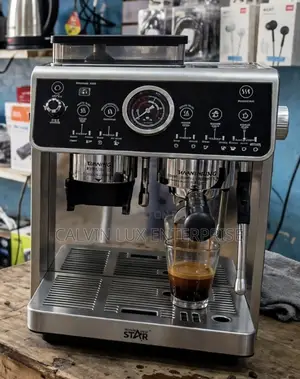 Winning Star 20 Bar Espresso Machine - Built-in Grinder + Milk Frother