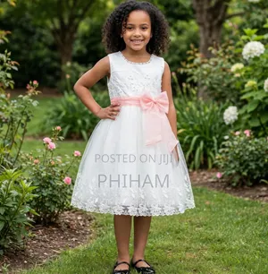 Girls White Dress(5 to 10yrs)