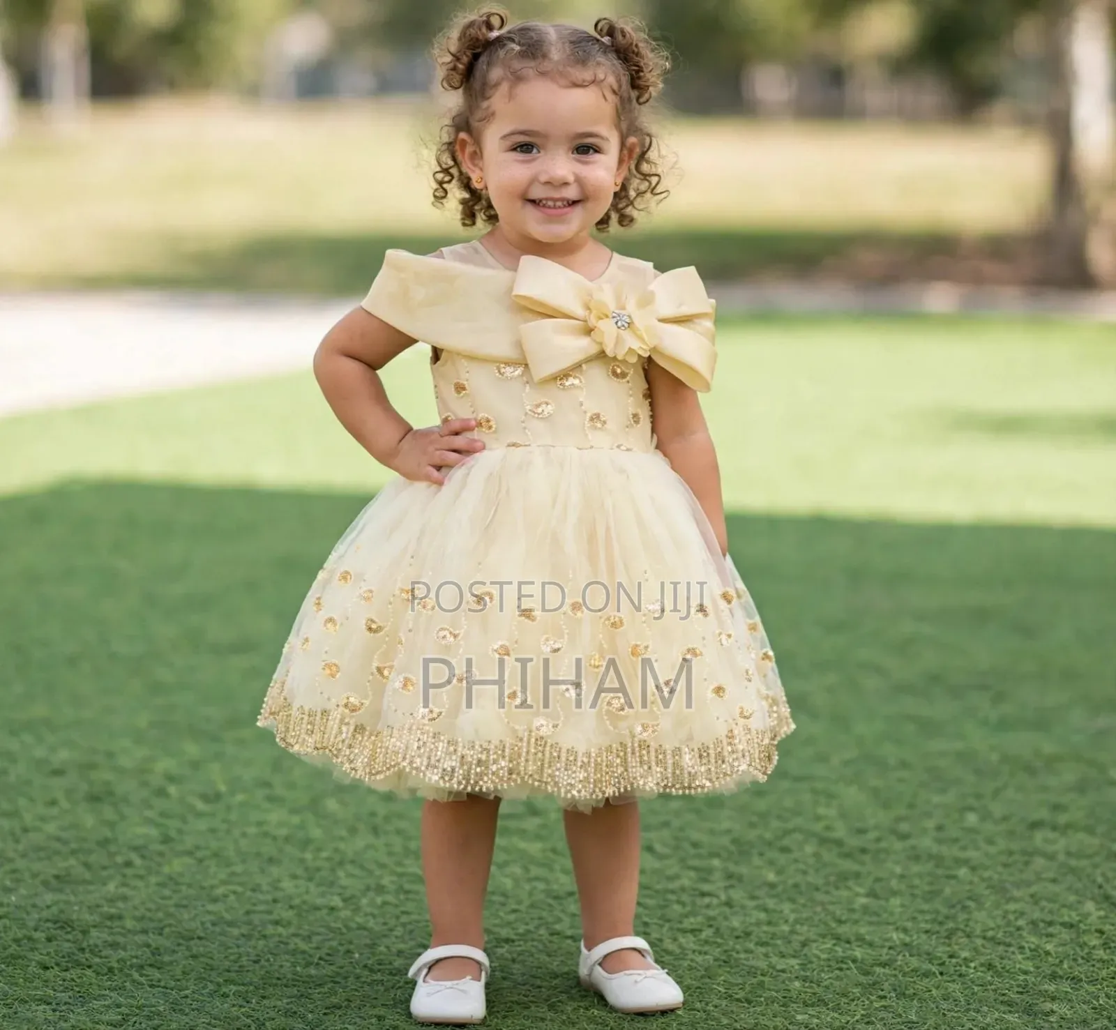 Kids/Girls Gold Party Dress
