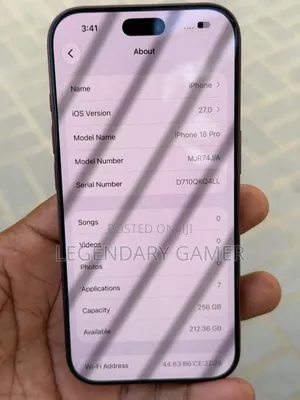 Apple iPhone 18 Pro 256 GB Purple
