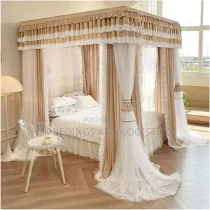 Luxurious 5*6 Curtain Cream/Brown