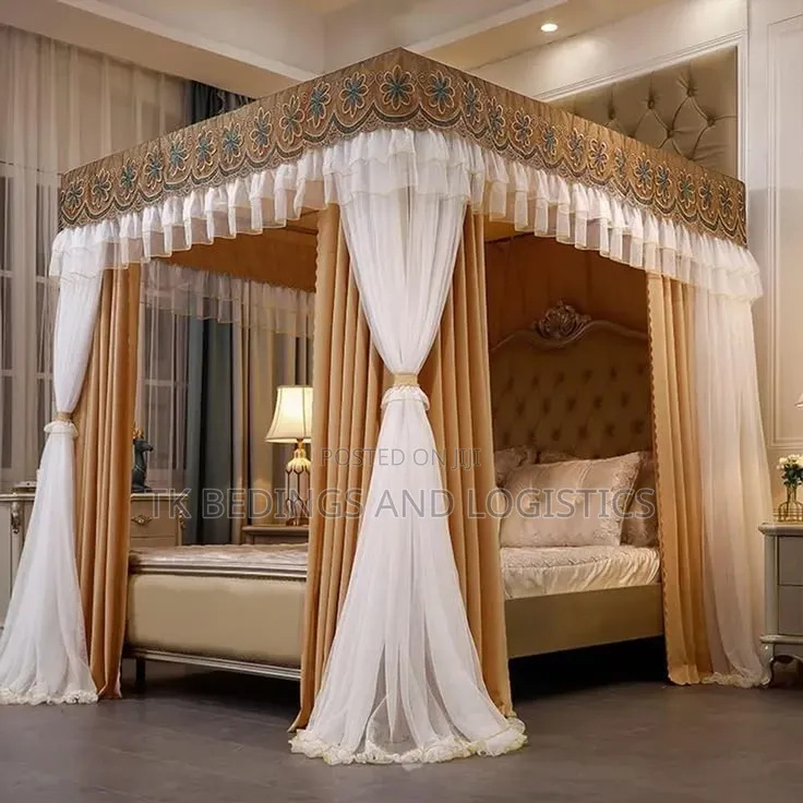 Luxurious 5*6 Curtain Cream/Brown