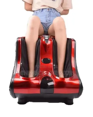 Electric Red-and-Black Shiatsu Foot, Ankle, and Calf Massager