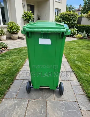 Refuse 240litres Outdoor Green Dust Bins Plastic Dust Bins