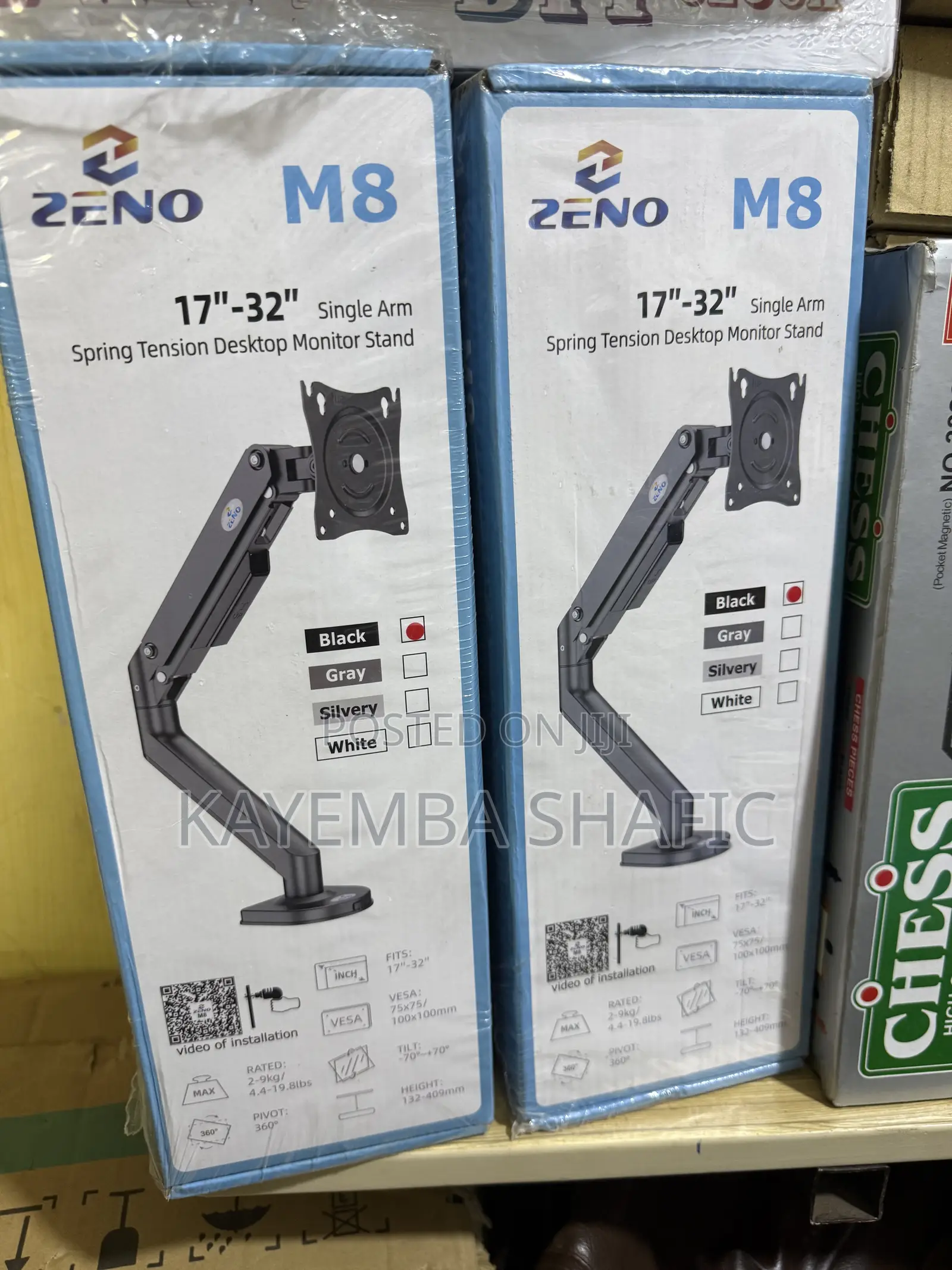 Zeno M8 Spring Tension Desktop Monitor Stand Arm (17"-32")