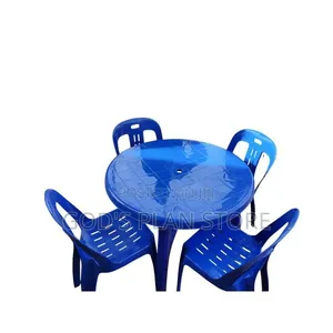 Home Outdoor Relaxation Table and Chairs Plastic Table and Chairs