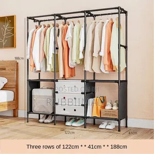 Freestanding Metal Garment Rack 3 Column