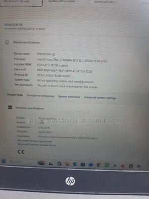 Laptop HP 14-dq1088wm 8GB Intel Core i5 SSD 500GB