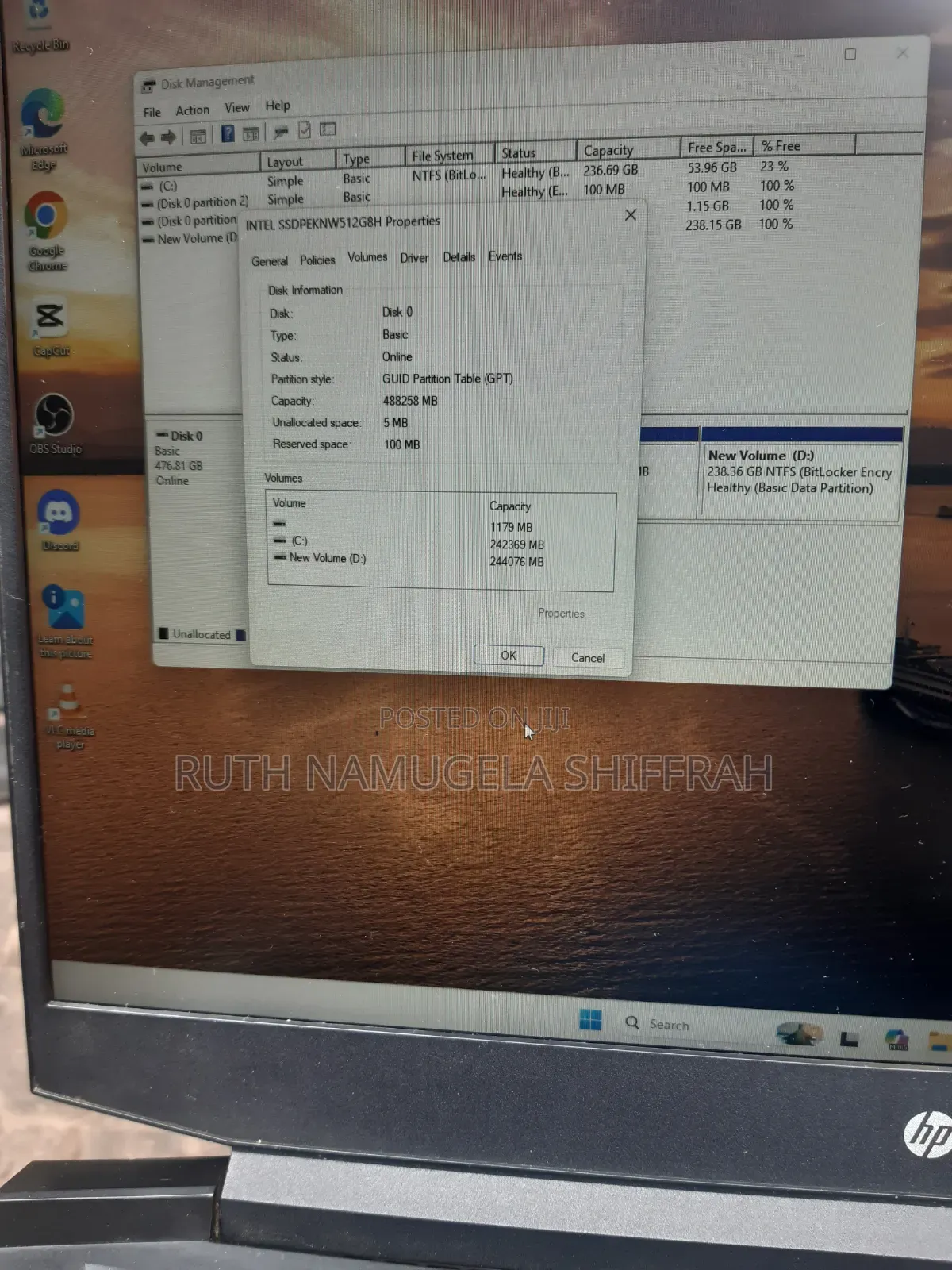 Laptop HP 14-dq1088wm 8GB Intel Core i5 SSD 500GB