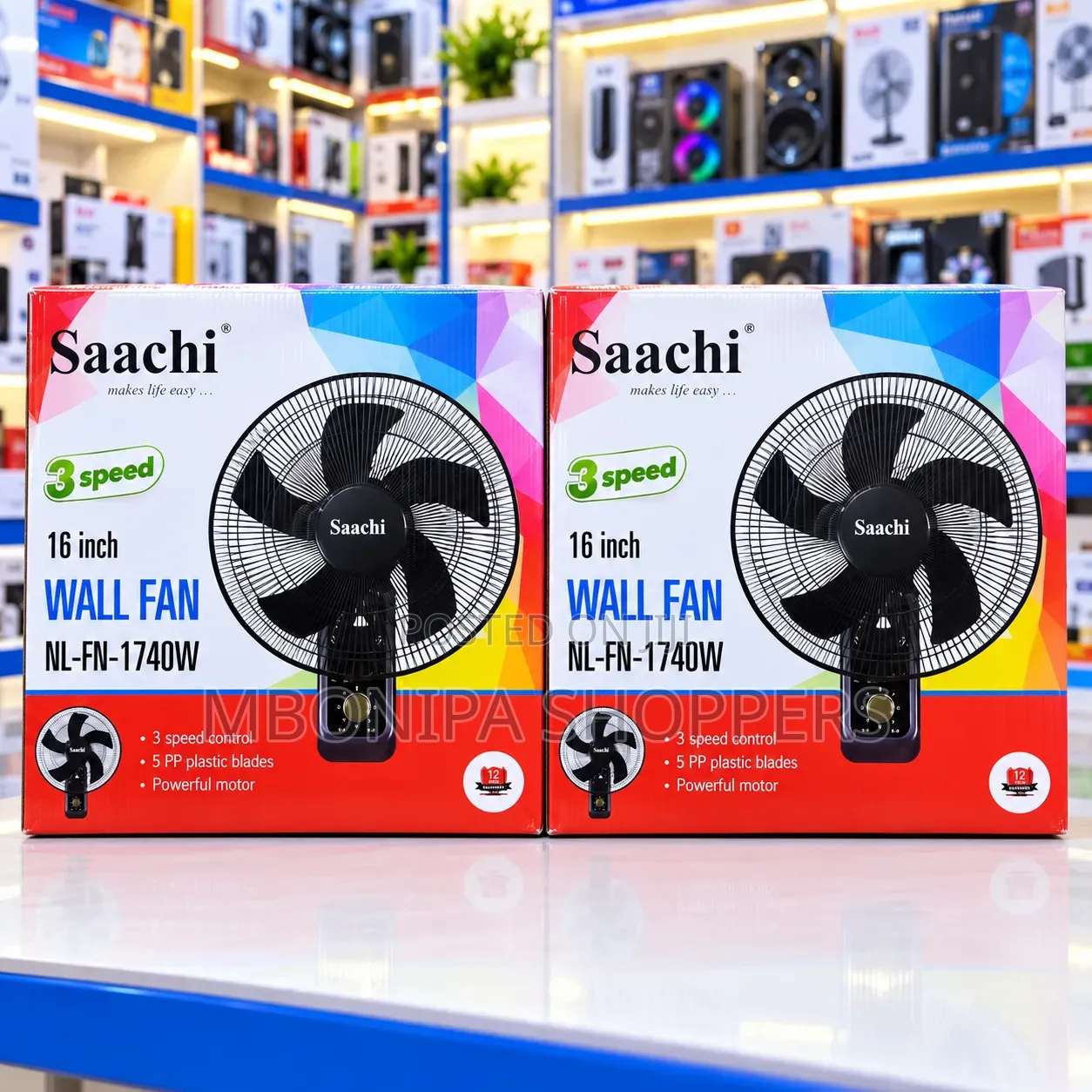 Saachi 16-Inch Wall Fan – Buy 1 Get 1 FREE! 