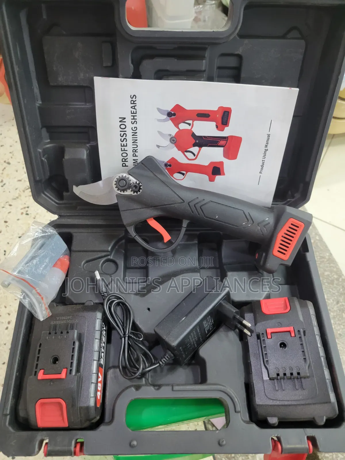 Cordless Electric Pruning Shears With Dual Rechargeable Batteries
