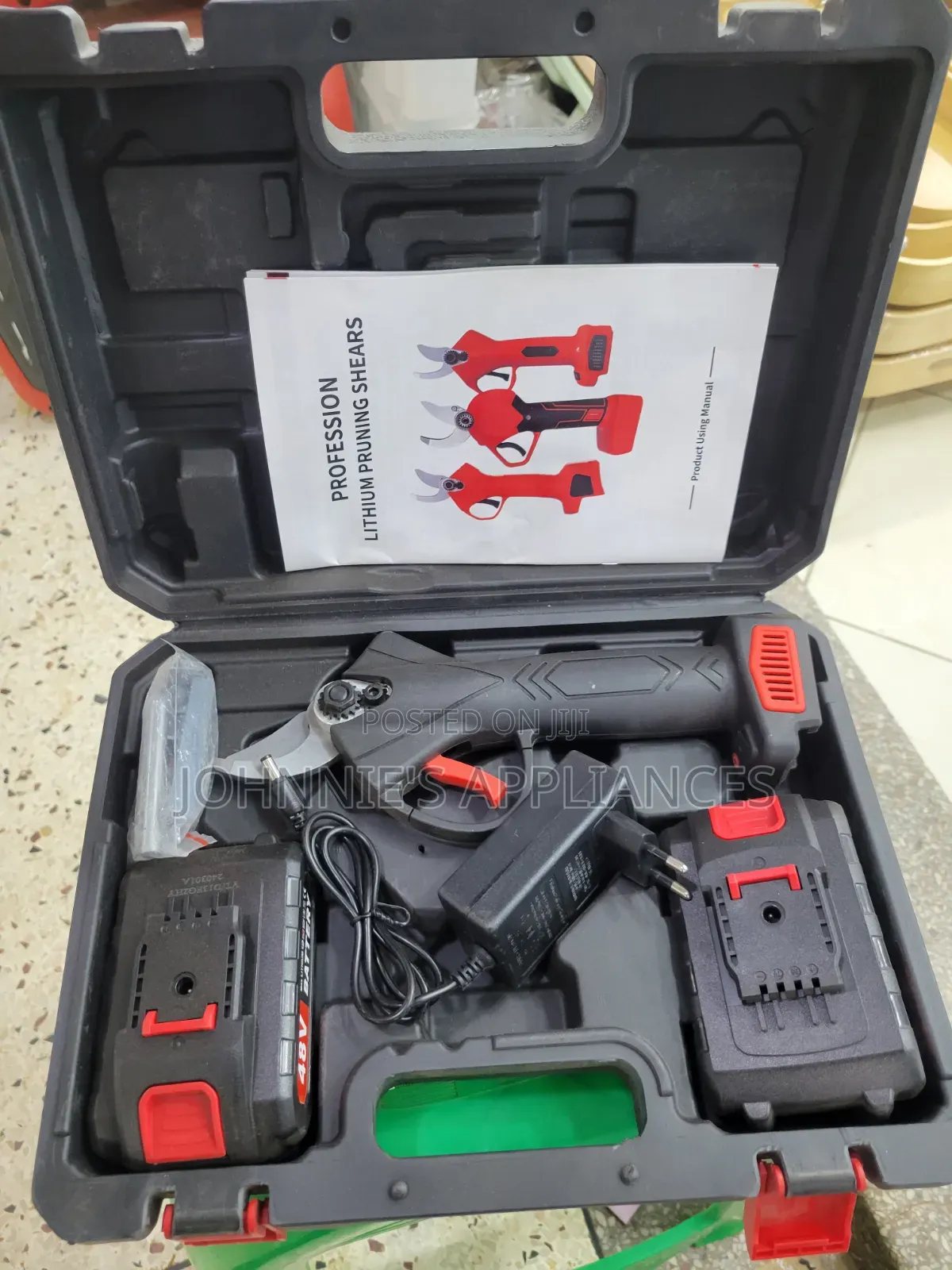 Cordless Electric Pruning Shears With Dual Rechargeable Batteries